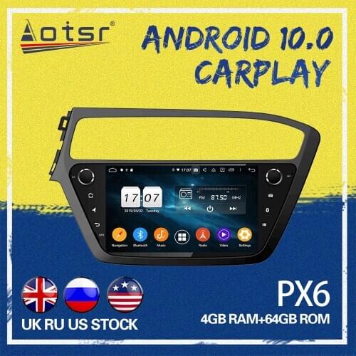 AOTSR Car gps navi For Hyundai I20 2018+ Android 10.0 System Car GPS Navigation Touchscreen Octa core Car Radio play