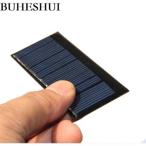 BUHESHUI 10pcs Polycrystalline Solar Cell Solar Panel Charger For 3.7v Battery Light Study Kits Toy 75*35MM Epoxy