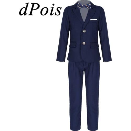Kids School Uniforms Formal Clothes Suits for Weddings Blazer Pants Kids Gentleman Outfits Party Dress Children Clothing Sets