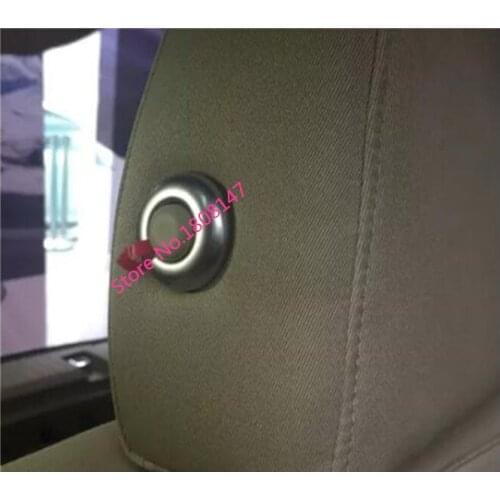 For Ford EDGE 2015 2016 2017 Car Sticker Cover Detector ABS Chrome Seat Head Adjustment Knob Button Switch Trim Hoods Parts