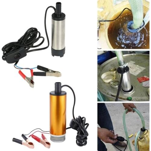 DC 12V/24V Stainless Steel Electric Submersible Water Pump Fuel Water Oil Fluid 8500r/min Transfer Pump Dropshipping