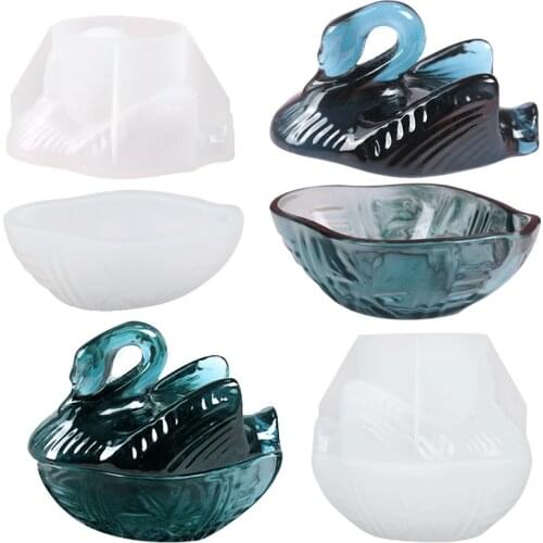 Epoxy Mold Swan Storage Box Silicone Mold For DIY Crafts Resin Jewelry Making Home Decoration