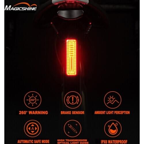 2021 Magicshine Auto Start Stop Brake Sensing Flashlight For Bicycle Rear Light LED USB Charging Cycling Taillight