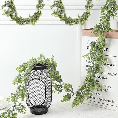 1pc 1.95/1.8m Wedding Decorative Artificial Ivy Green Leaf Garland Plants Vine for Home Garden Leaves Decoration Greenery Rattan
