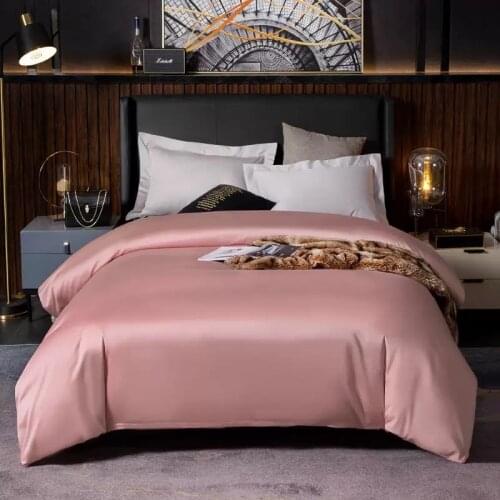 WOSTAR Nordic style solid egyptian cotton bedding set family hotel quality silky soft queen king size duvet cover and pillowcase