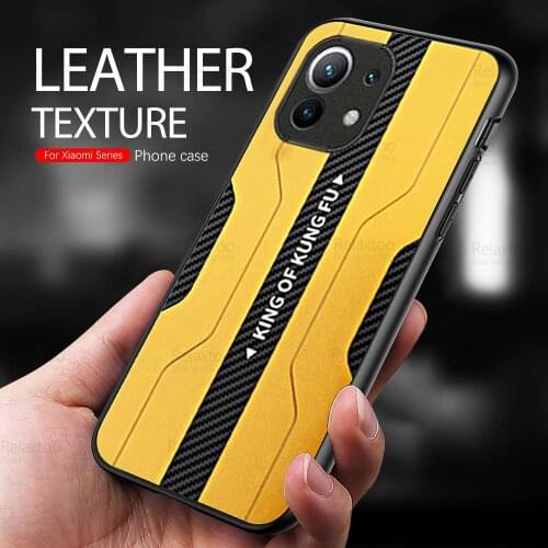 Leather Case For Xiaomi Mi 11 Lite Mi11 Light 11i On Xiomi 11 Pro Ultra 5G Carbon Fiber Back Camera Protection Phone Cover Coque