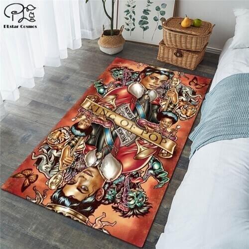 Michael Jackson carpet Square Anti-Skid Area Floor Mat 3D Rug Non-slip Mat Dining Room Living Room Soft Bedroom Carpet 07