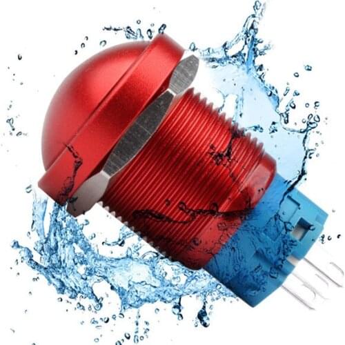 16mm metal button switch full oxidation color self-locking self-reset mushroom head waterproof key switch 4A NO+NC