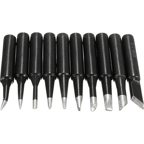 10Pcs/Lot Lead-free 900M T Screwdriver Soldering Iron Tips Set For Hakko 936/937/928 Station Welding Head Rework Tool Kits