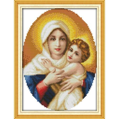 Holy Mother & Holy Don(5) Cross stitch kits 14ct white 11ct Print Paintings Embroidery DIY Handmade Needlework Home Decor Ricamo