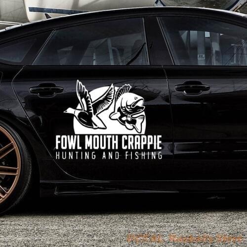 Hunting and Fishing Car Sticker Fish Decal Fuel Tank Cover Door Window Trunk Motorcycle Helmet for VW Golf Polo SUV Laptop