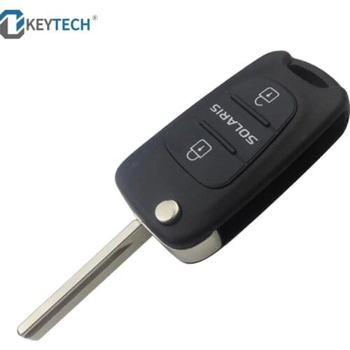 3 Buttons Flip Folding Remote Car Key Shell Fob Cover Case For Hyundai Solaris Auto Replacement Car Key Blank Fob Accessories
