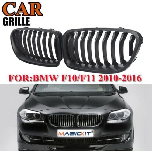 MagicKit MATTE BLACK FRONT KIDNEY GRILLE GRILLS FOR BMW F10 F11 F18 M5 5-Series 2010-2016