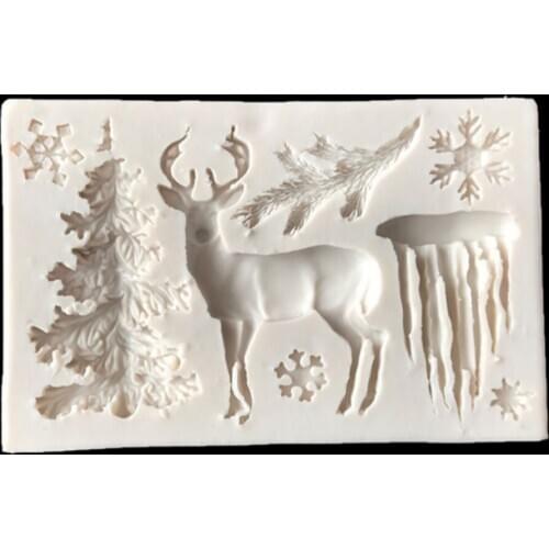 Christmas Snowflake Pattern Silicone Mold Chocolate Cake Mold Baking Non-stick And Heat-resistant Kitchen Handmade Tools