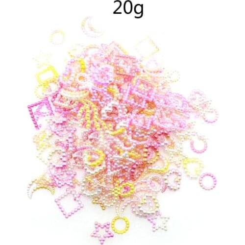 Mixed Moon Star Resin Fillings Pearl Bow Heart Flatback Resin Cabochons Fillers A0KD