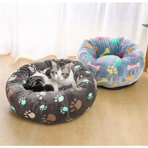 Super Soft Pet Cat Bed House Round Dog Beds Cat Mat Long Plush Best Dogs Basket Pet Products Cushion Kennel Animal Sleeping Sofa