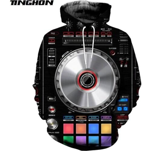 New Fashion hoodies 3D Printed Pioneer DJ Audio Controller Sweatshirt Hip hop Unisex Harajuku streetwear XS 6XL 7XL