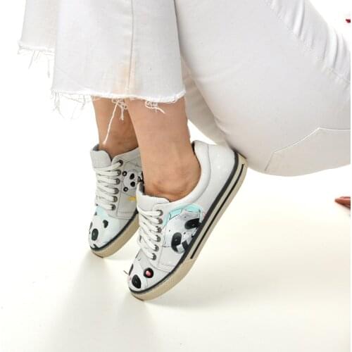 NEW SEASON PANDA PATTERN SPECIAL DESIGN WOMEN SNEAKERS