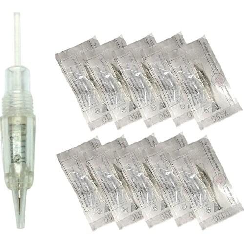 10Pcs Disposable 1RL/3TL/5RL 5F/7F Permanent Makeup Tattoo Needles Microblading Embroidery Ink Cartridges For Eyebrows and lips