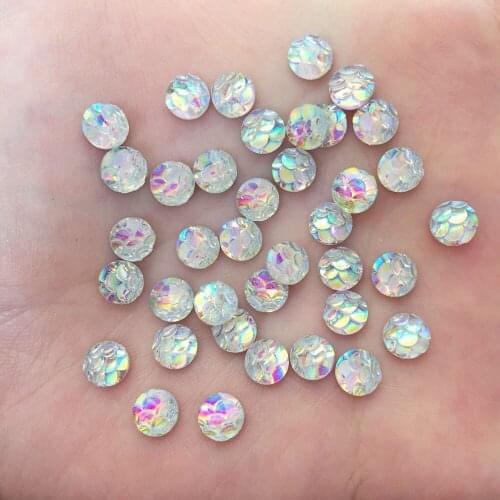 300pcs mini AB resin 6mm Round Snake skin gem Flat back rhinestone appliques DIY Wedding scrapbook ornament craft SF570