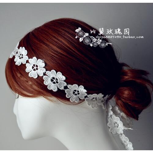 5 Yard/ Lot water-soluble lace trim small flower bride hair accessory diy width 4cm clothes fabric decoration
