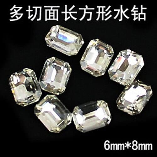 50Pcs Acrylic Rhinestone For Needlework FlatBack Cabochon Scrapbook Decoration Craft DIY Embellishments Accessories
