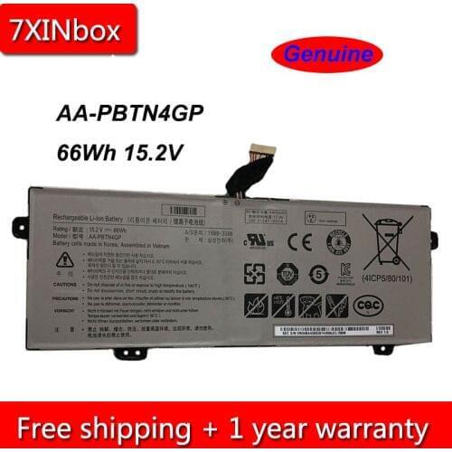 7XINbox 66Wh 4300mAh 15.2V Genuine AA-PBTN4GP Laptop Battery For Samsung AA-PBTN4GP 4ICP5/80/101 Series