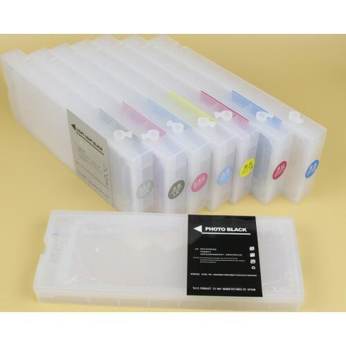 8 pieces/set refillable ink cartridges for Epson stylus pro7880 9880 with chips