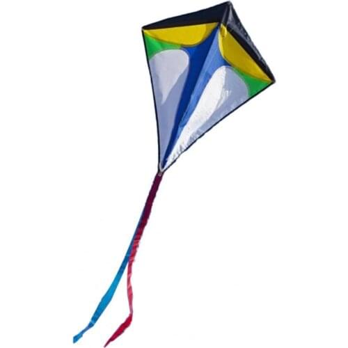 Diamond Kite Eye-catching Easy Installation Polyester Rainbow Outdoor Sports Kite for Children Safety Single Line Sports Kite