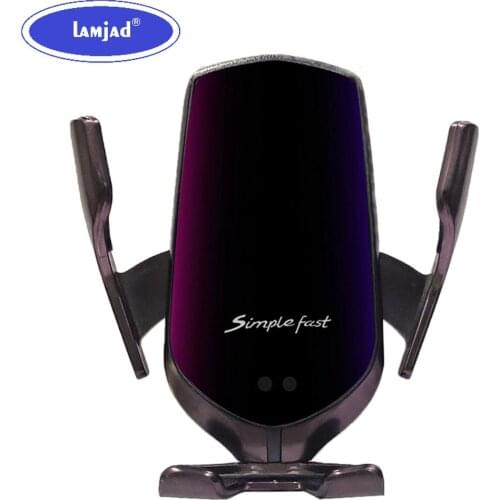 R1 10W Car Wireless Charger Automatic Clamping For iPhone Xs for Samsung Infrared Induction Qi Wireless Charger Car Phone Holder