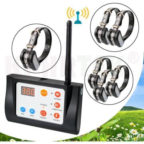 2 IN 1 Wireless Electronic Dog Fence System and Dog Training Collar Beep Shock Vibration Training and Fence Function 27g9