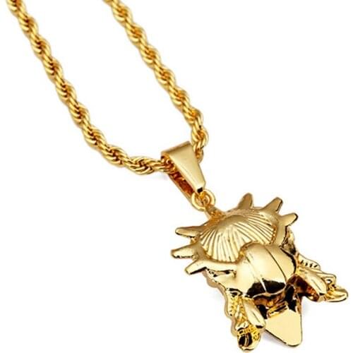 Hip Hop Rebel Masked The Statue of Liberty Pendant Rapper Dope Decorative 24" Stainless Steel Rope Chain Necklace Pendant