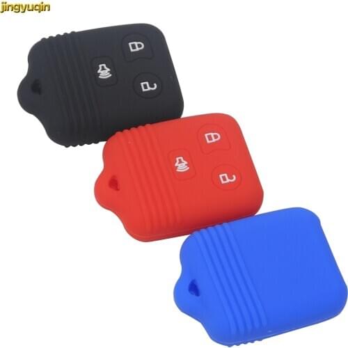 Jingyuqin 10pcs Car Key Case Cover For Ford F150 F250 For Mercury Mazda Silicone Remote Auto Key Fob 3 Buttons Keyless Protector
