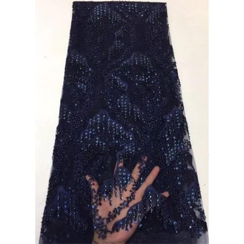 The latest Nigerian lace fabric and sequins 2021 high quality African lace fabric wedding French tulle lace fabric ZX3687