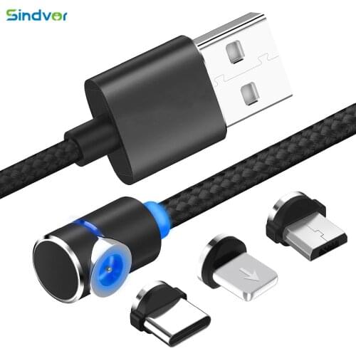L Type Magnetic Cable Micro USB Type C Charger For Android Phones Fast Charging Magnet Charge Wire Cord For iPhone 12 Pro XS Max