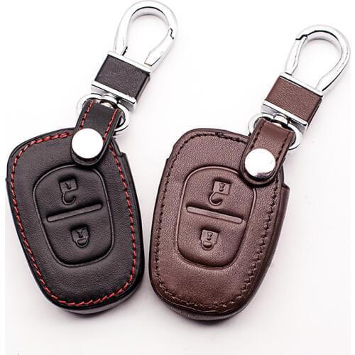 Fashion men leather key car key holder car cover case for Renault/for Opel Vivaro Movano,2 buttons leather car remote key case