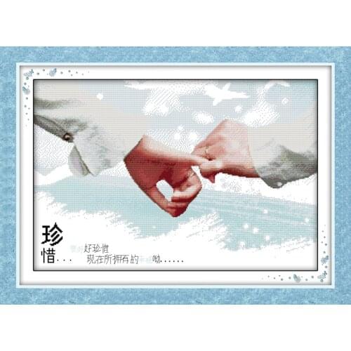 Cherish cross stitch kit people 18ct 14ct 11ct count print canvas stitches embroidery DIY handmade needlework