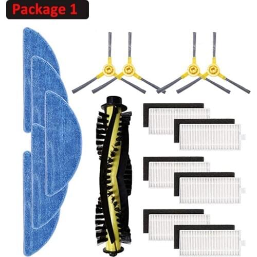 A Set Robot Roller Main Side Brush Filter Mop Cloth Drag Kit For IKOHS NETBOT S15 SmartGo Accessories Vacuum Cleaner Spare Parts