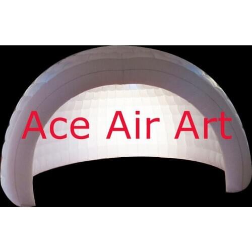 White fabric half dome inflatable luna Tent,party station bar house for Event