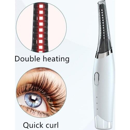 New USB Electric Heated Eyelash Curler Makeup Eye Lashes Long Lasting Temperature Control Eye Lash Curler Beauty Makeup Tools