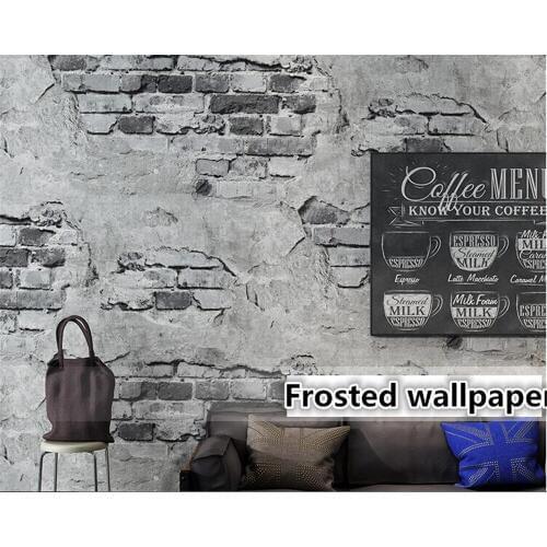 Beibehang wallpaper for walls 3 d Retro Vintage Gray 3d wallpaper Cement Brick Wall Industrial Wind Rustic Background Wall Paper