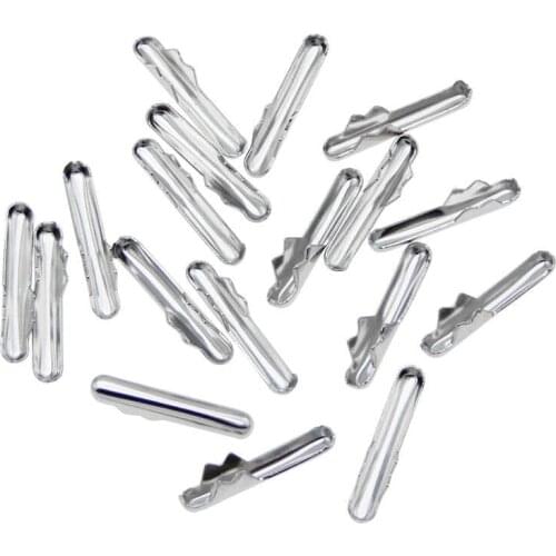 Julie Wang 100PCS 2mm Iron Cord End Crimp Caps Rope Clip Tip For Necklace Pendant Jewelry Making Accessory White K Color