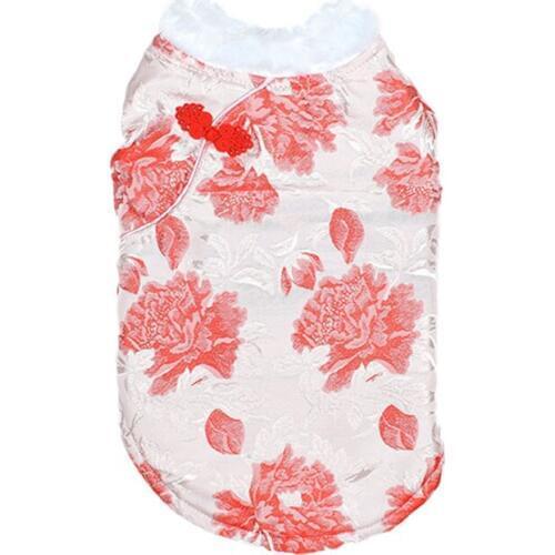 Pet Dog Clothes Chinese New Year Dog Tang Suit Coat Cheongsam Puppy Outfit Poodle Bichon Pomeranian Schnauzer Corgi Dog Costume