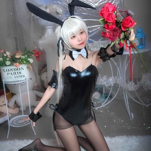 Wholesale Sexy Cute Bunny Girl Faux Leather Material Rabbit Woman Set Good Quality Can Wear Out To Comic Show Kawaii Cosplay Bun