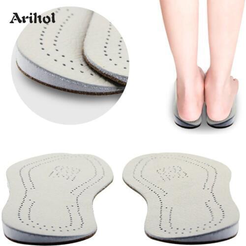 Genuine Leather O/X leg Orthopedic Insoles Correction Shoe Inserts for Foot Alignment Knock Knee Pain Bow Legs Valgus Varus