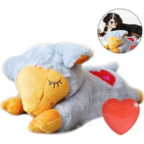 Pet Plush Toy Dog Toy Heartbeat Comfort Toy Accompany Sleep Bedside Toy Dog Cat Toy Pet Worry proof Toys