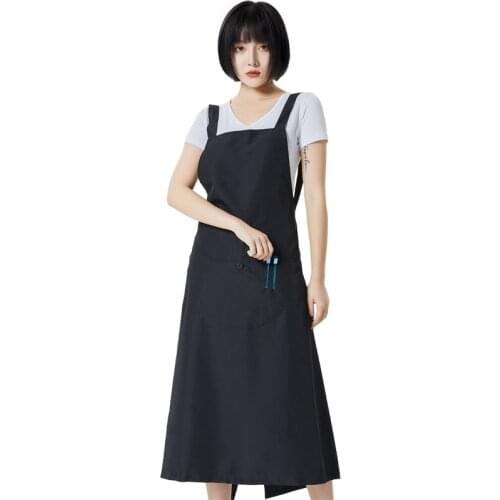 Salon Profession Hairdresser Hairdressing Antifouling Apron Coffee Restaurant Nail Shop Barber Work Clothes Black Long Apron