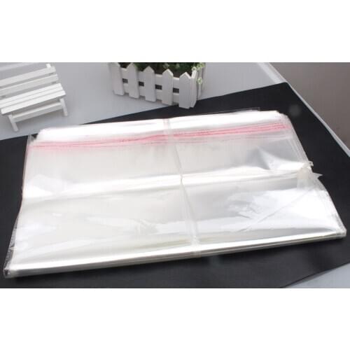 Self adhesive seal clothing bag 45*65cm clear package opp bag 100pieces a lot Free Shipping