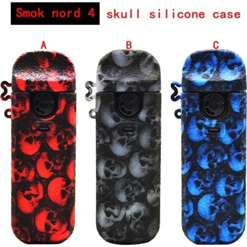 Silicone Skull Case Protective Cover Shield Wrap Sleeve Skin With Free Lanyard For Smok Nord 4 A