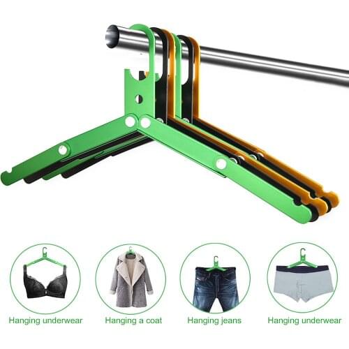 Folding Coat Clothes Hanger Wardrobe Organizer Storage for Travel Outdoor Camping Portable Aluminum Alloy Clothing Drying Rack